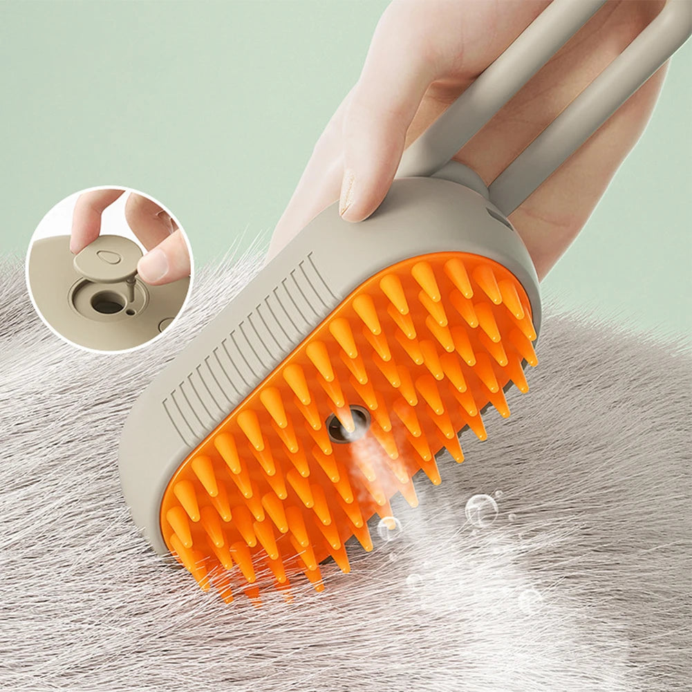 Cat Steam Brush Steamy Dog Brush 3 in 1 Electric Spray Cat Hair Brushes USB Rechargeable Dog Grooming Massage Comb for Pet Hairs