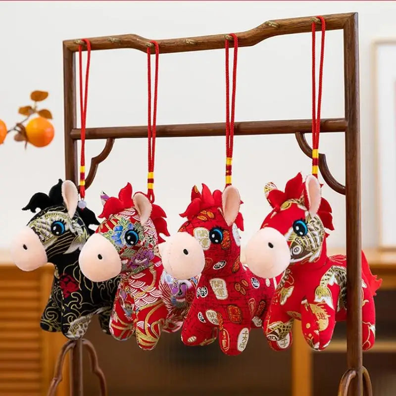 1Pc 2026 New Year Mascot Horse Plush Toy – Cute Stuffed Doll for Kids & Home Decor (15/20cm)