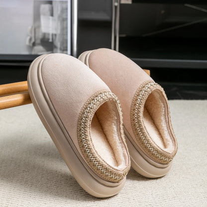 Men's Plush Slippers Indoor House Shoes With EVA Sole And Flannel Lining