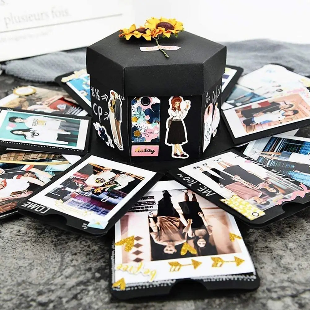 Explosion Box Gift DIY Photo Album Paperboard Construction
