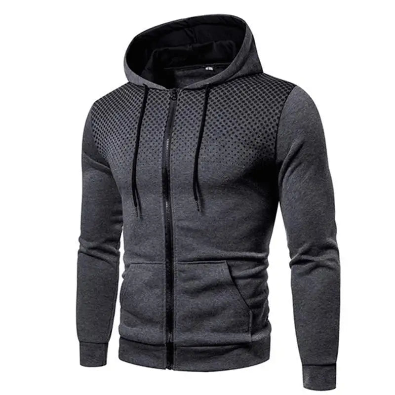 2025 New Men's Zipper Hoodie Outdoor Printed Casual Sportswear Street Fashion Men's Warm Hoodie Autumn/Winter Coat