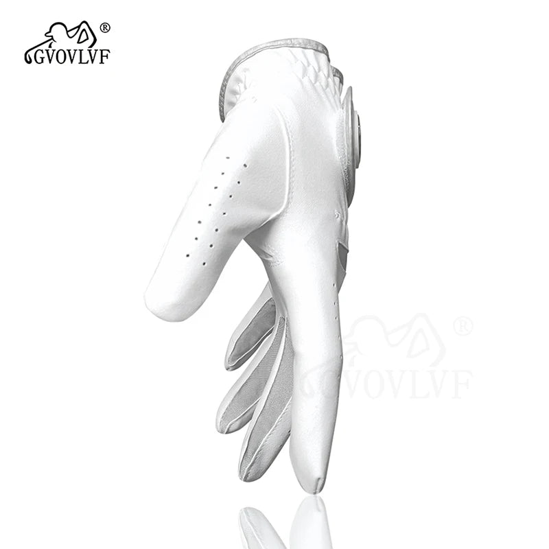 1 Piece Men Golf Glove Micro Soft Fabric Breathable Comfortable Fitting With Magnetic Marker Replaceable For Golfers