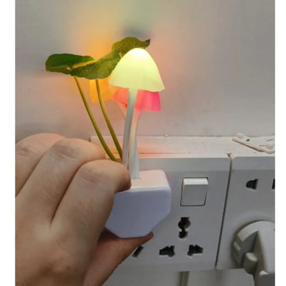 Mushroom Night Light LED with EU and US Plug 220V Light Sensor 10cm