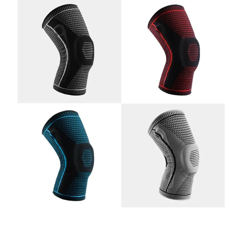 Men's Knitted Knee Pads for Outdoor Sports Basketball Fitness Running - Summer Lightweight Silicone Knee Support