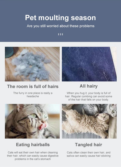 Pet Hair Remover Brush for Dogs and Cats Stainless Steel Grooming Comb