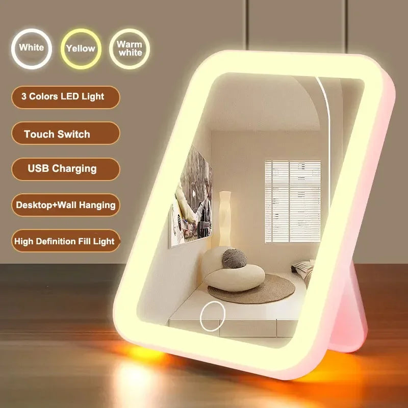 LED Desktop Makeup Mirror with Light