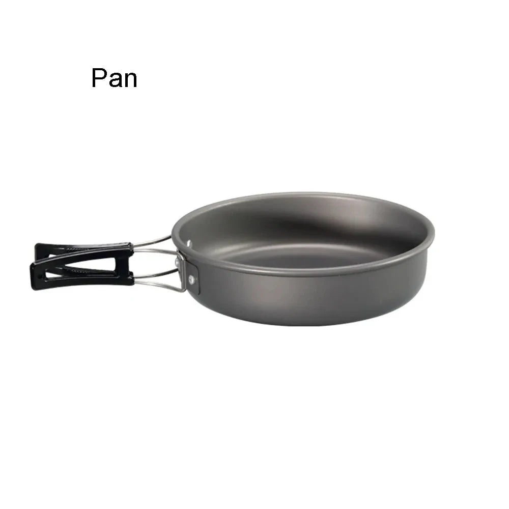 Camping Cookware Set Aluminum Nonstick Pots And Pans Portable