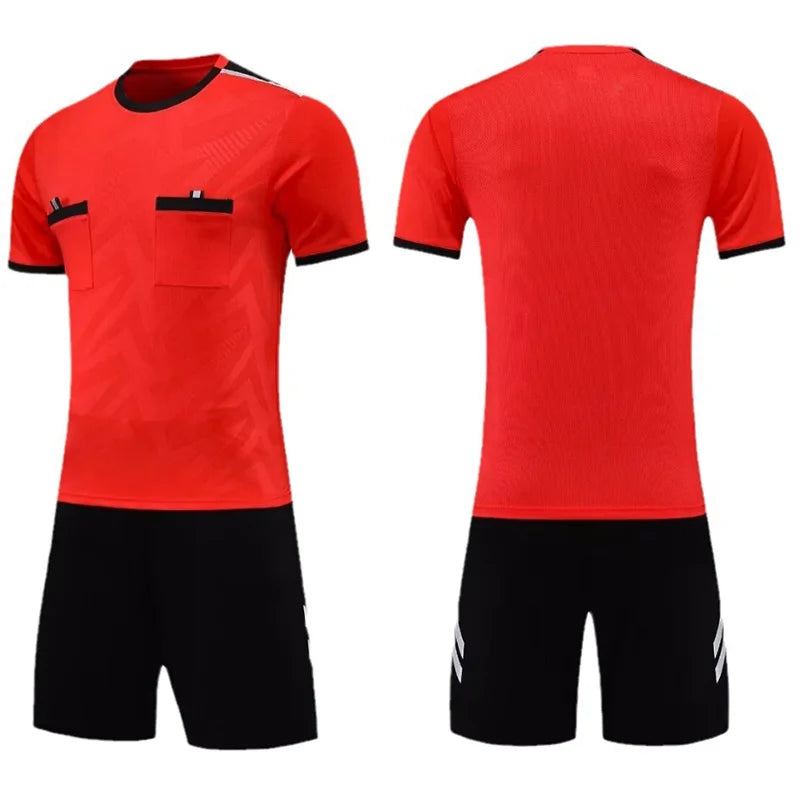 Football Kits 2025 Men Referee Uniforms Soccer Football Jerseys Shirts Pockets Judge Short Sleeve Team Shirt Sportswear Clothes