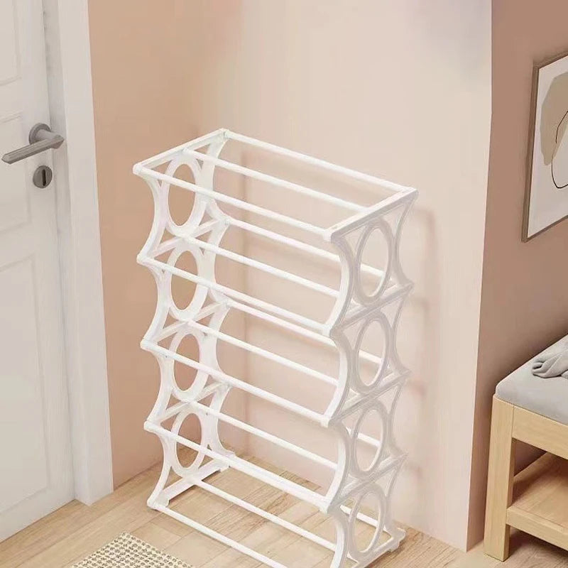 4-6 Tier Metal Shoe Rack Shoe Storage Organizer, Freestanding Durable Narrow Shoe Rack, Vertical Slim Shoe Tower, Multifunctional Heavy-Duty Storage Unit Shoe Rack, Entryway Shoe Rack Space-Saving Shoe Rack, Suitable for Clos