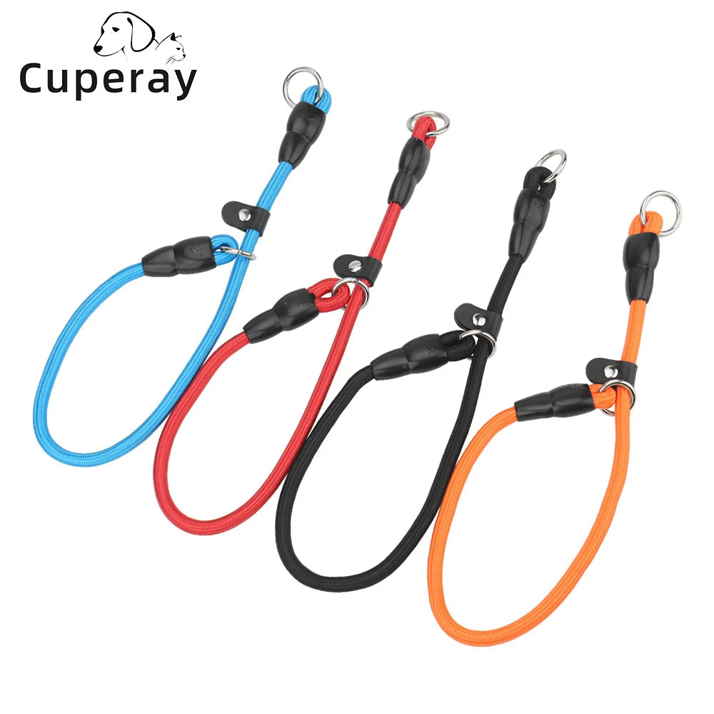 Dog Slip Collar,No Pull Choker Collar for Dogs,Slip Collars with Slidable Stopper,Martingale Collar for Small Medium Large Dogs