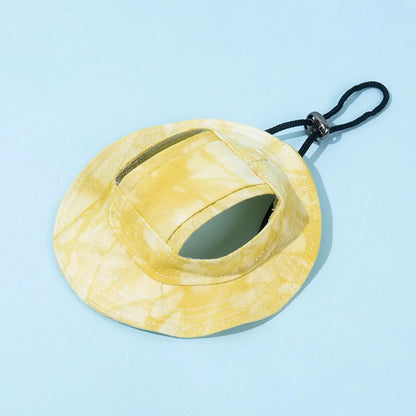 Cat Sun Hat With Ear Holes Cloth Breathable UV Protection