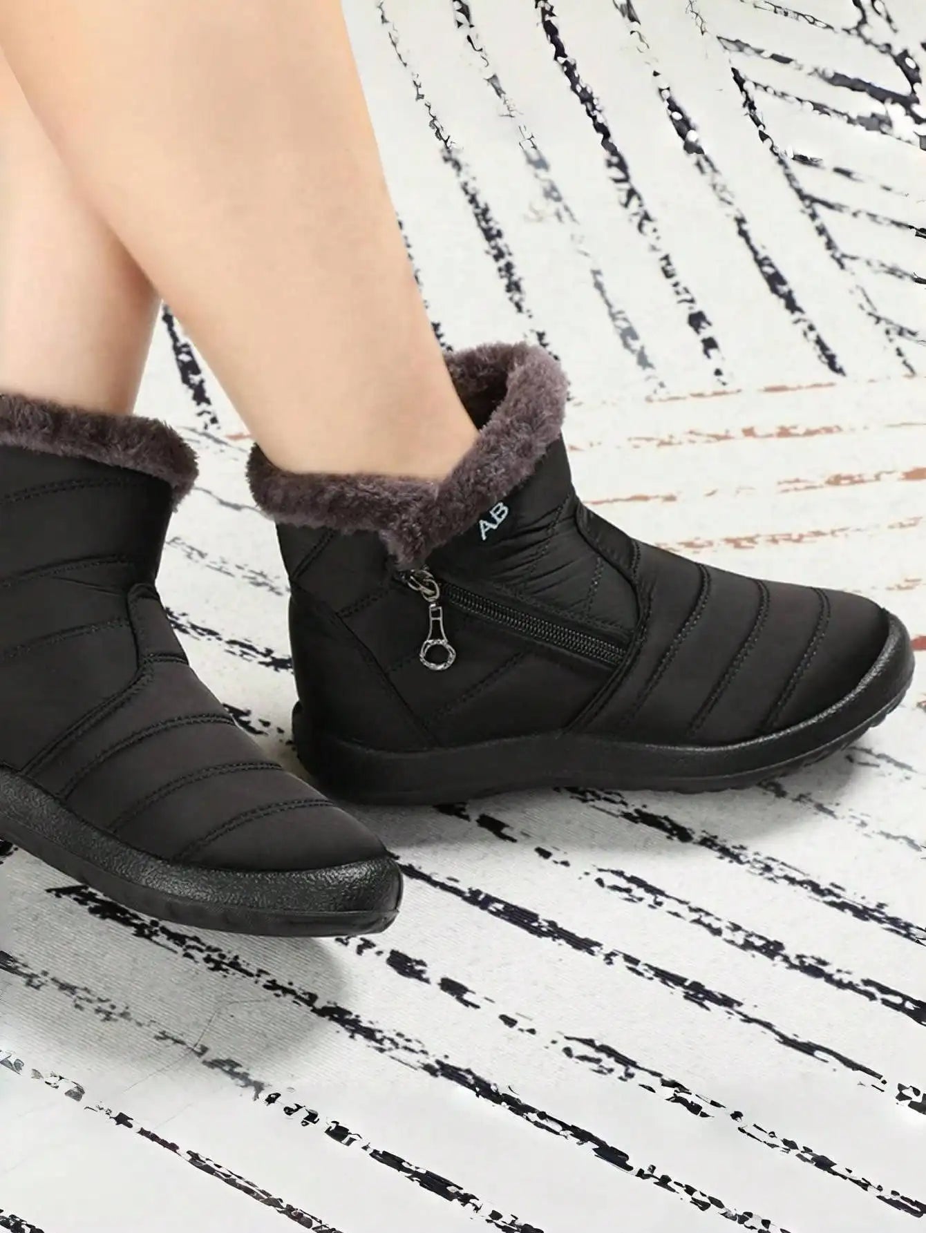 Women's shoes Solid-color warm mid-calf cotton boots women's Winter shoes Cotton boots cheap shoes clearance free shipping