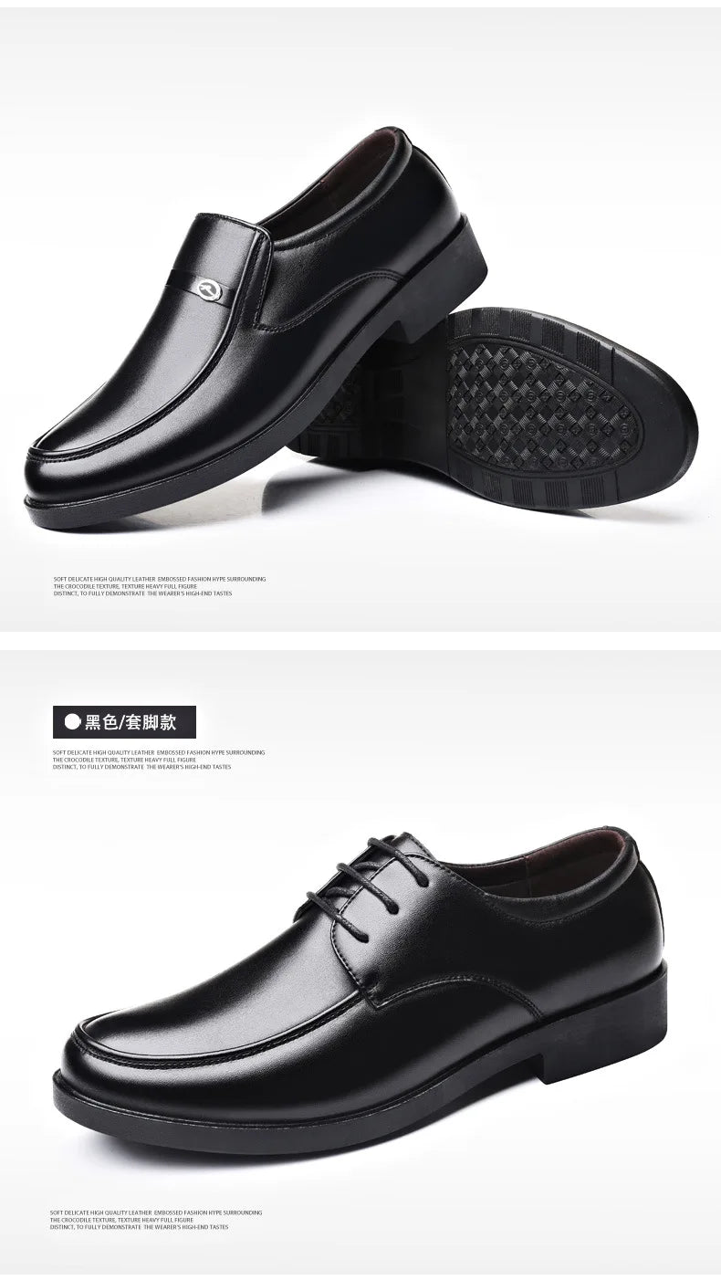 Mens Leather Dress Shoes Lace Up Formal Office Wear