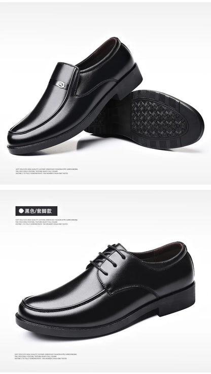 Mens Leather Dress Shoes Lace Up Formal Office Wear