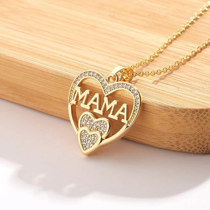 MOM Pendant Necklace For Women Elegant Minimalist Style
