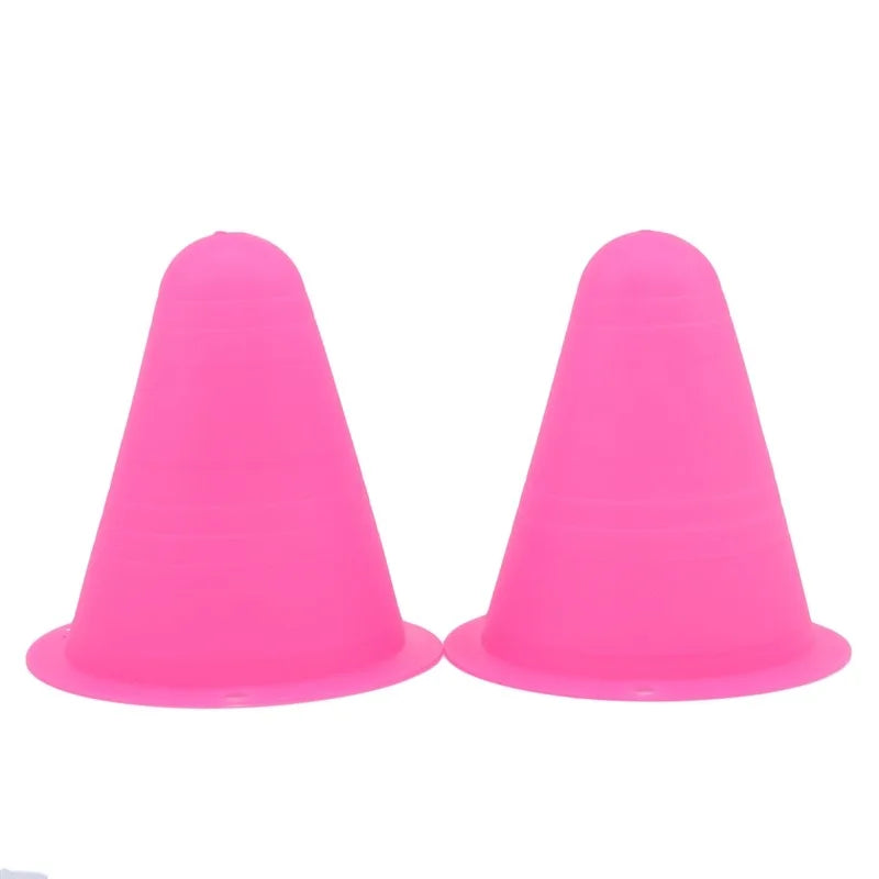 10Pcs/Set Skate Marker Training Road Cones Roller Football Soccer Rugby Training Soft Tower Skating Obstacle Roller Skate Pile