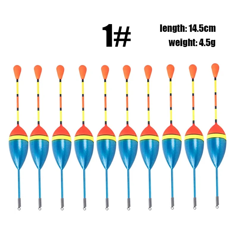 Fishing Floats Set 10 Pieces Plastic Float Buoy Bobber