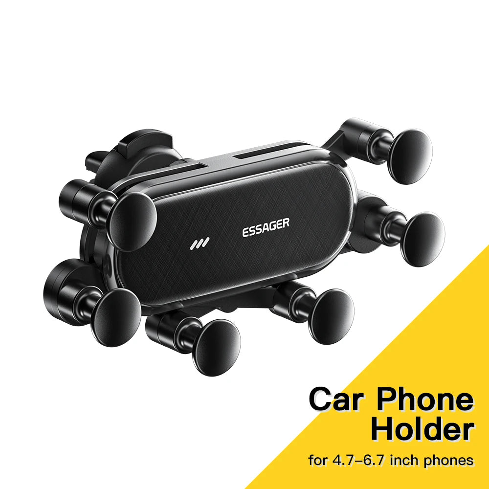Essager Gravity Car Phone Holder Air Vent Clip Mount Stand GPS SmartPhone Support For iPhone 13 12 Pro Max Xiaomi Huawei Samsung