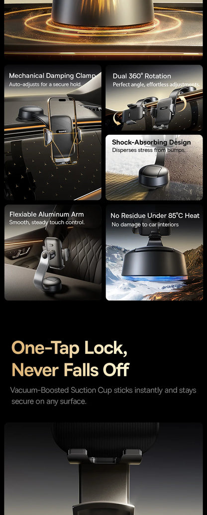 Car Phone Holder With Suction Cup For Dashboard And Windshield Universal