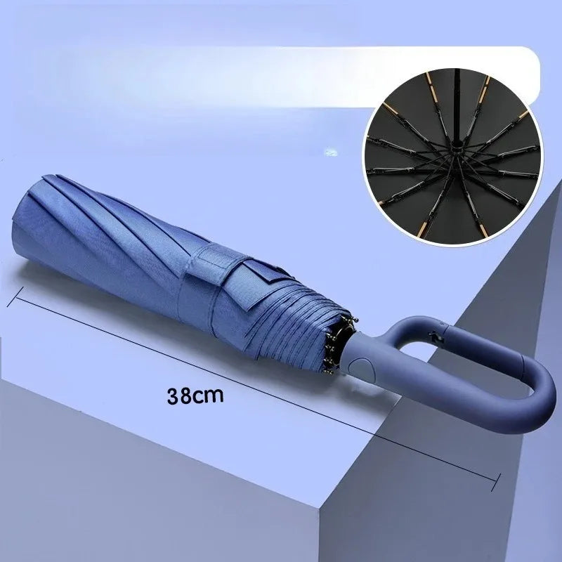 20Bones 105cm Large Reinforced Wind-resistant Rain-resistant Dual-purpose UV-resistant Fully Automatic Ring-buckle Umbrella