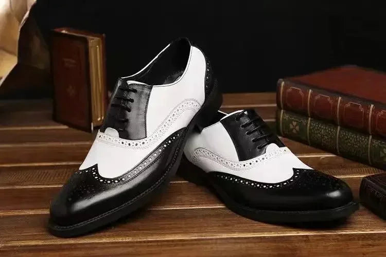 Men's Plus Size Lace Up Dress Shoes Point Toe Business Formal Wedding