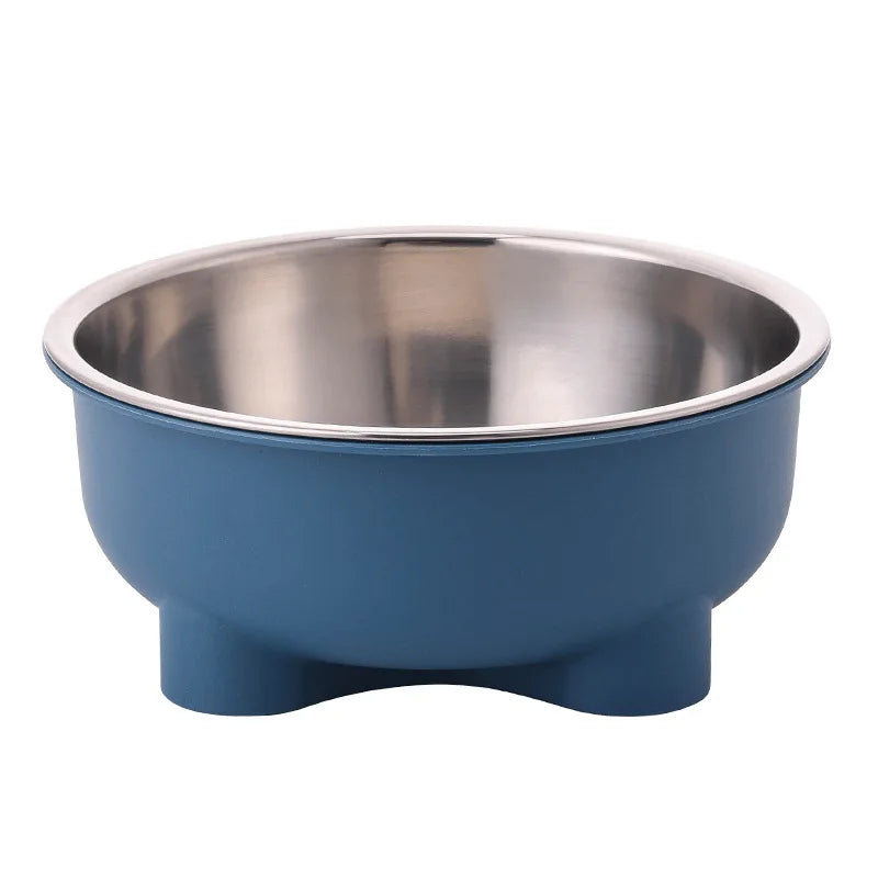 1PC Four-Legged Solid Color Stainless Steel Pet Dog Bowl And Cat Bowl For Indoor And Outdoor Use
