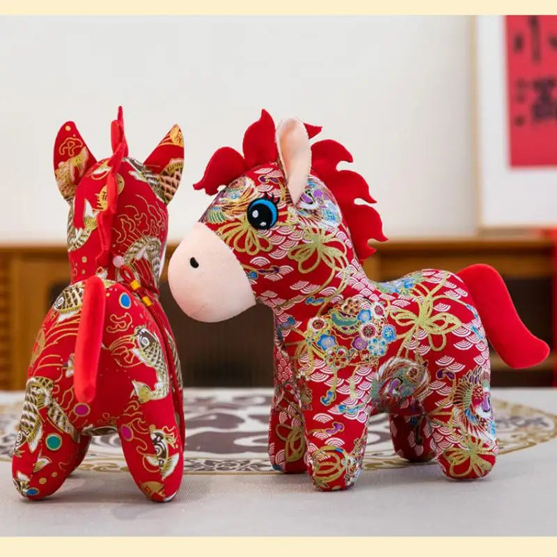 1Pc 2026 New Year Mascot Horse Plush Toy – Cute Stuffed Doll for Kids & Home Decor (15/20cm)