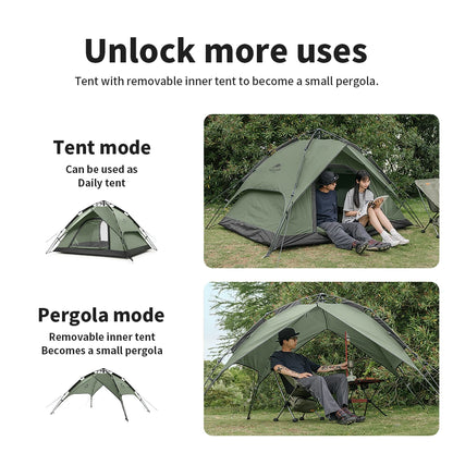 One Touch Automatic Roof Top Tent 180x210 cm 3 To 4 Person Double Door