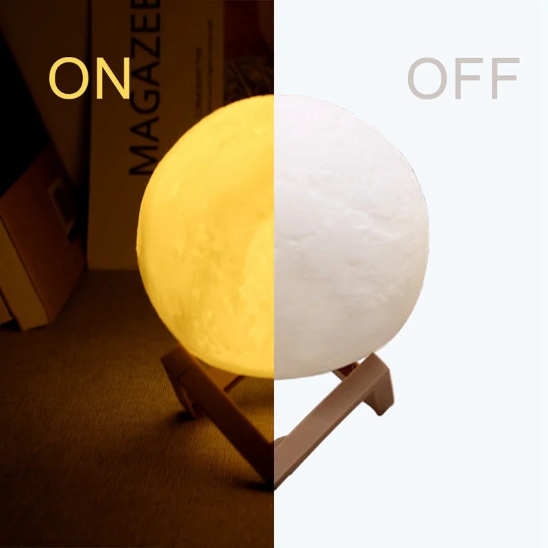 LED Moon Light Galaxy Lamp – Book Night Light for Kids, Birthday Gift & Bedroom Decoration