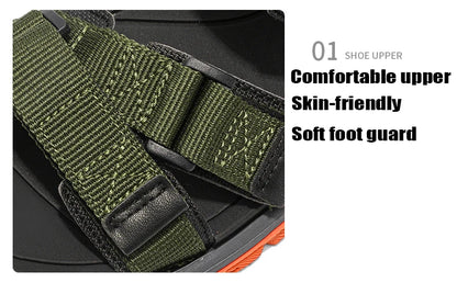 Men's Flat Sandals Breathable Open Toe Outdoor Casual Travel
