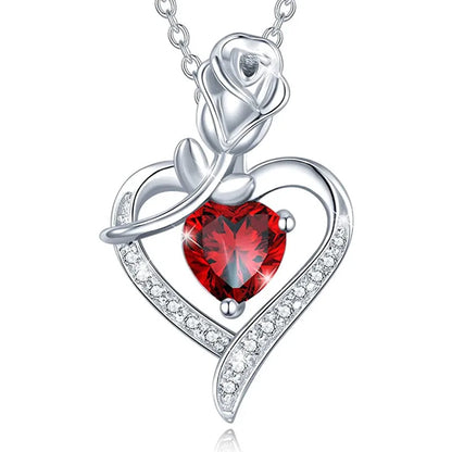 Heart Shaped Pendant Necklace, Hollow Design, Zinc Alloy Jewelry