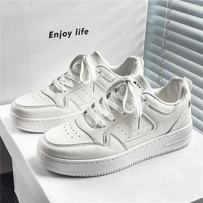 Men's Lace Up Sneakers Artificial Leather Lightweight Breathable