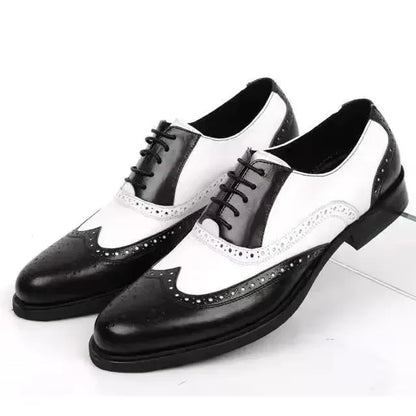 Men's Plus Size Lace Up Dress Shoes Point Toe Business Formal Wedding