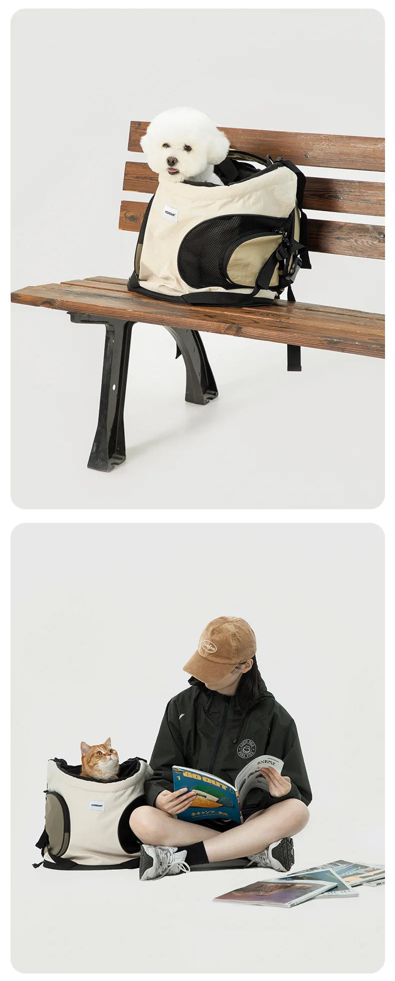 Pet Chest Backpack Front Carrying Tote Backpack Dogs and Cats Breathable Portable Outdoor Bag Shoulder Cat Bag