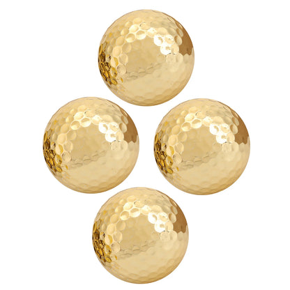 Double Layer Gold Plated Golf Ball Accessory Set, 4 Pieces
