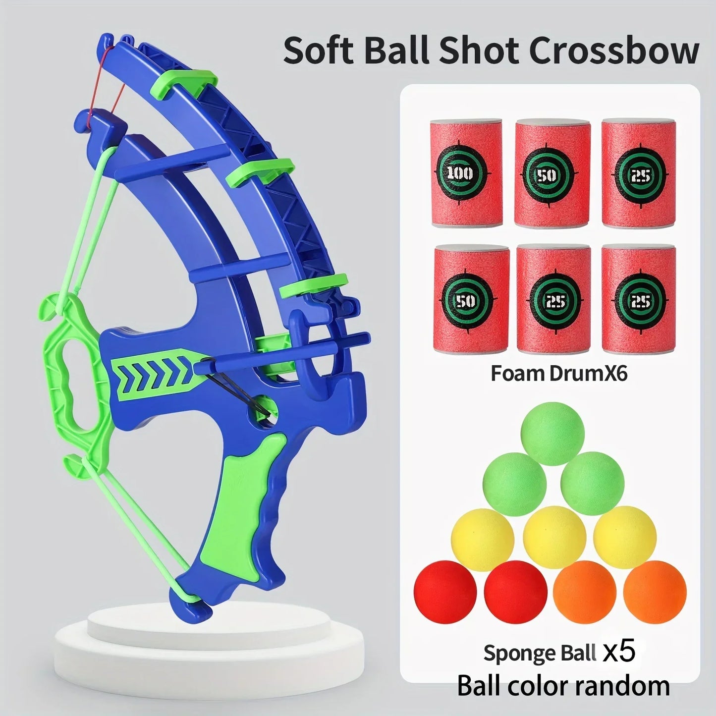 Hot Selling Bow and Arrow Ejection EVA Sponge Ball Target Bucket Sticker Throwing Indoor and Outdoor Children's Shooting Toys