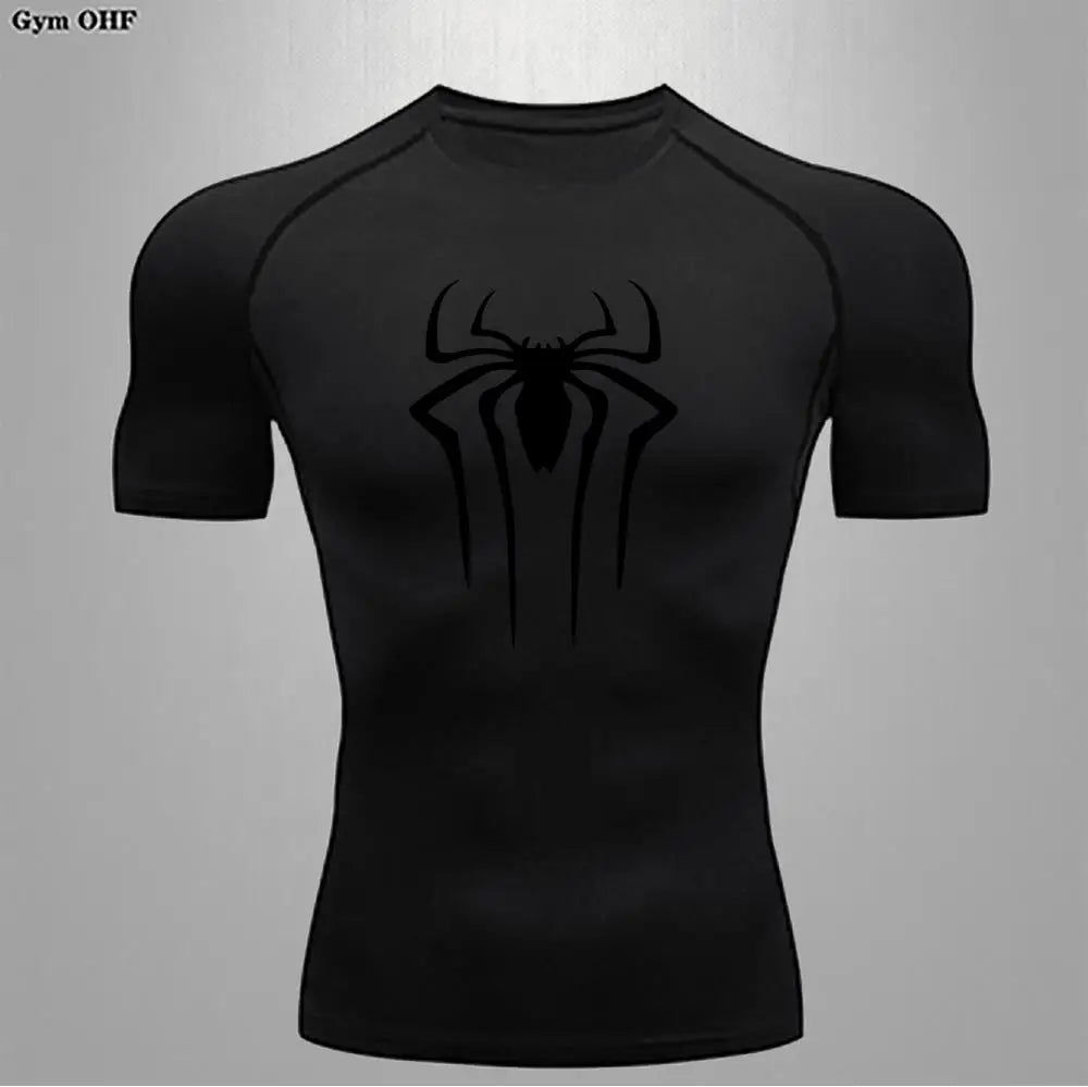 Spider Compression Shirt Mens Rashguard Fitness For Men Gym Sports T-Shirt Running Sweatshirt Outdoor Mountaineering Training