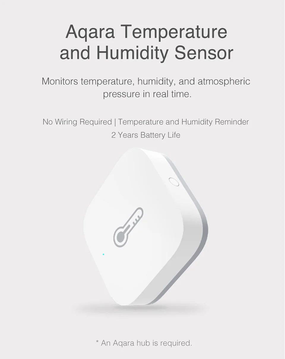 Original Aqara Temperature And Humidity Sensor Zigbee Smart Air Pressure Environment Sensor Smart Home For Mi home Homekit APP