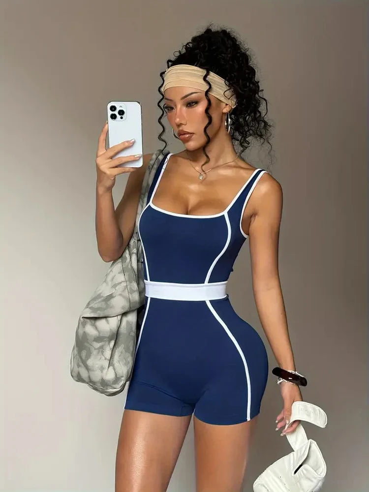 Women's Tracksuit Seamless Yoga Set Yoga Jumpsuits One Piece Workout Rompers Sportswear Gym Set Workout Clothes Women Bodysuit