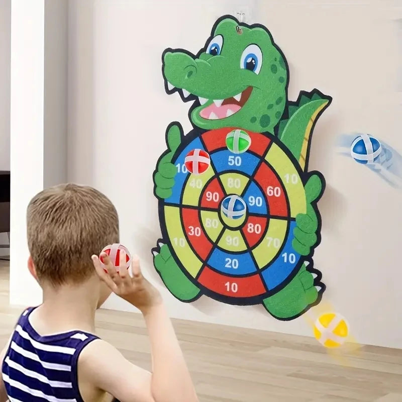 Educational Games Dart Board Baby Toy Stickey Ball Dart Indoor Sports Child Montessori Games for Children 3 to 12 Years
