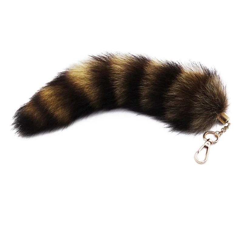 Fluffy Wolf Tail Keyring Charm