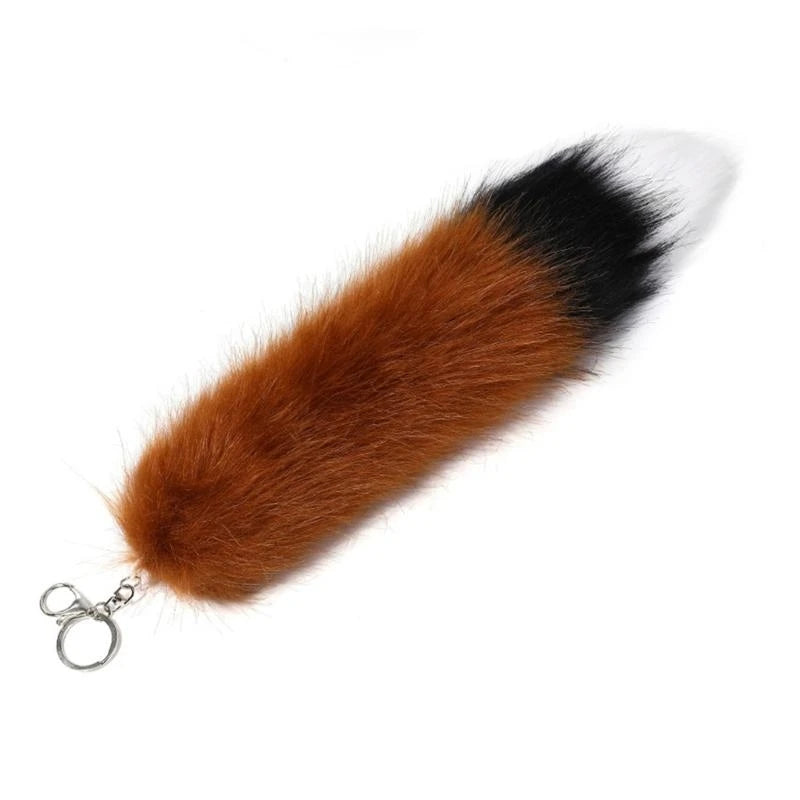 Fluffy Wolf Tail Keyring Charm