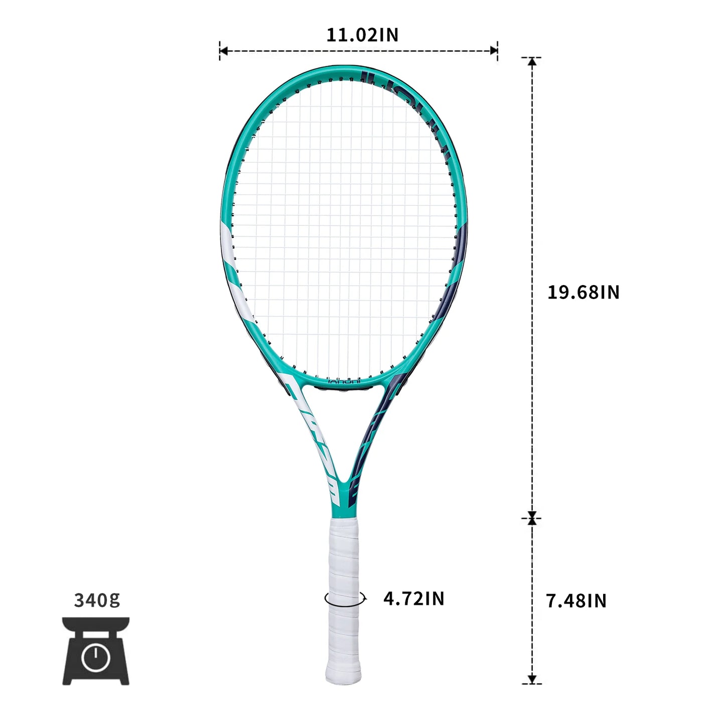 Tennis Rackets for Adults, Pre-Strung 27 Inch Tennis Racquets-2 Player Tennis Racket Set with 3 Balls,2 Grips, 2 Vibration Dampe
