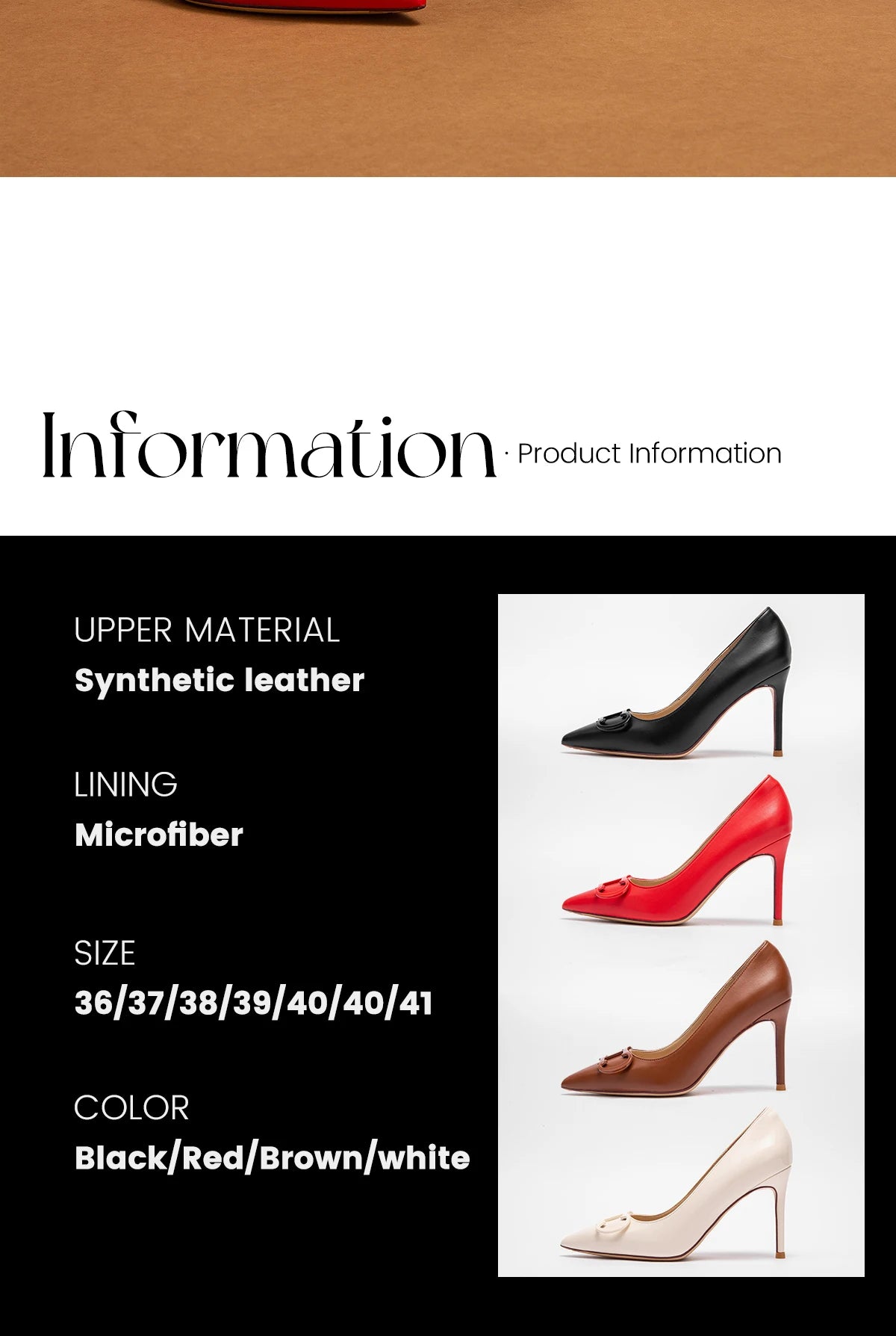 Women's Pointed Toe Pumps With Ankle Strap, 9cm Heel, Metal Buckle