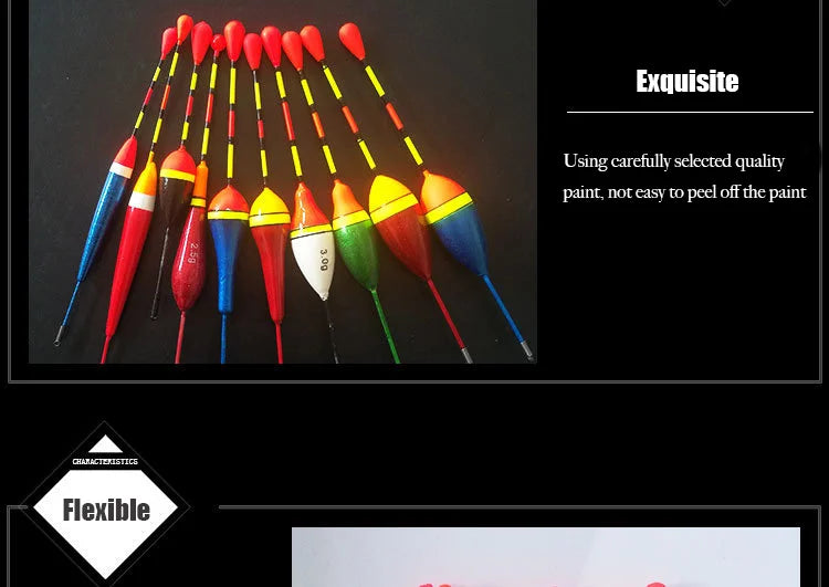 Fishing Floats Set 10 Pieces Plastic Float Buoy Bobber