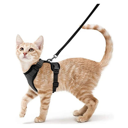 Cat Harness And Leash Set Escape Proof Soft Adjustable Vest Harness