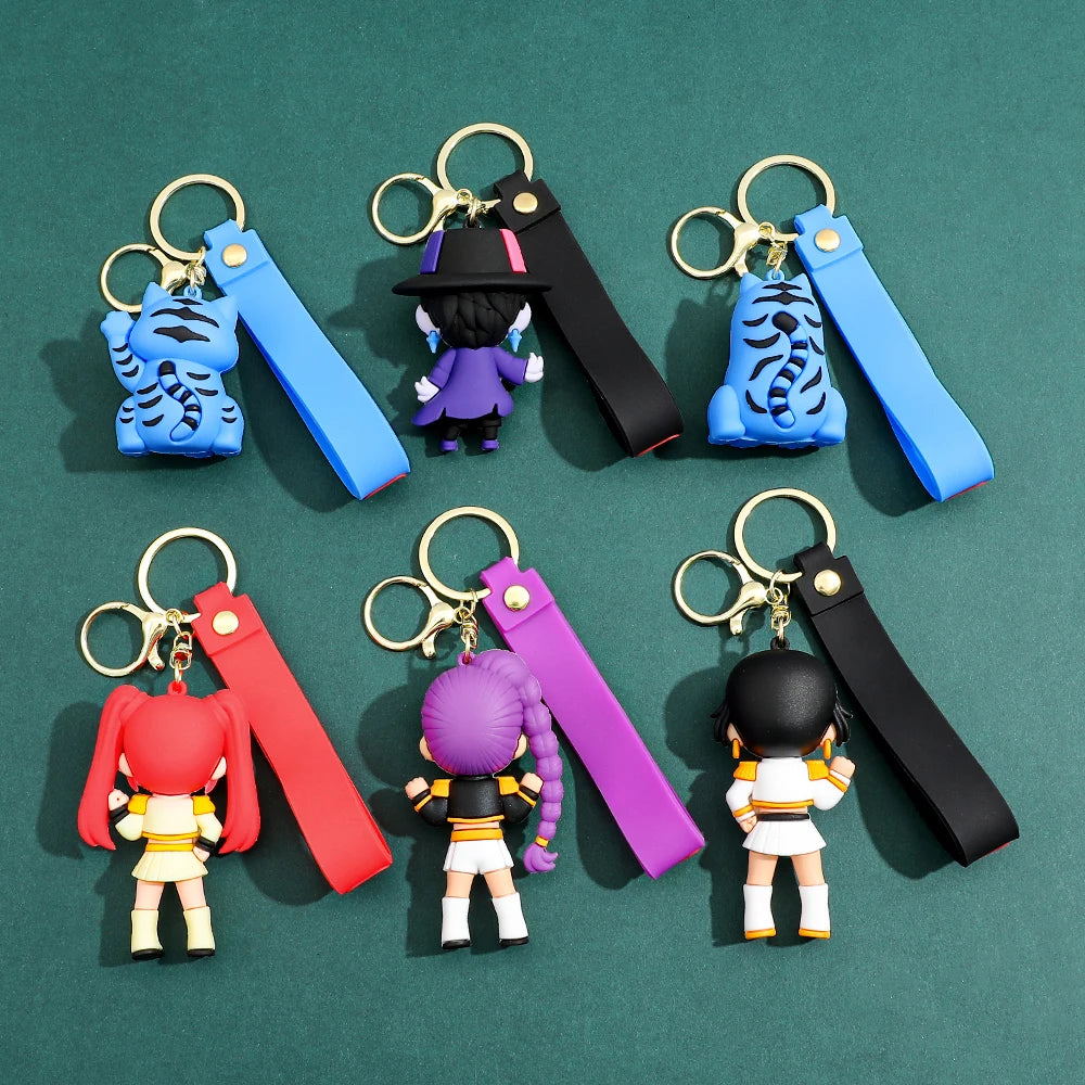 KPOP Demon Hunters Tiger Keychain – Cute PVC Key Ring for Kids & Fans