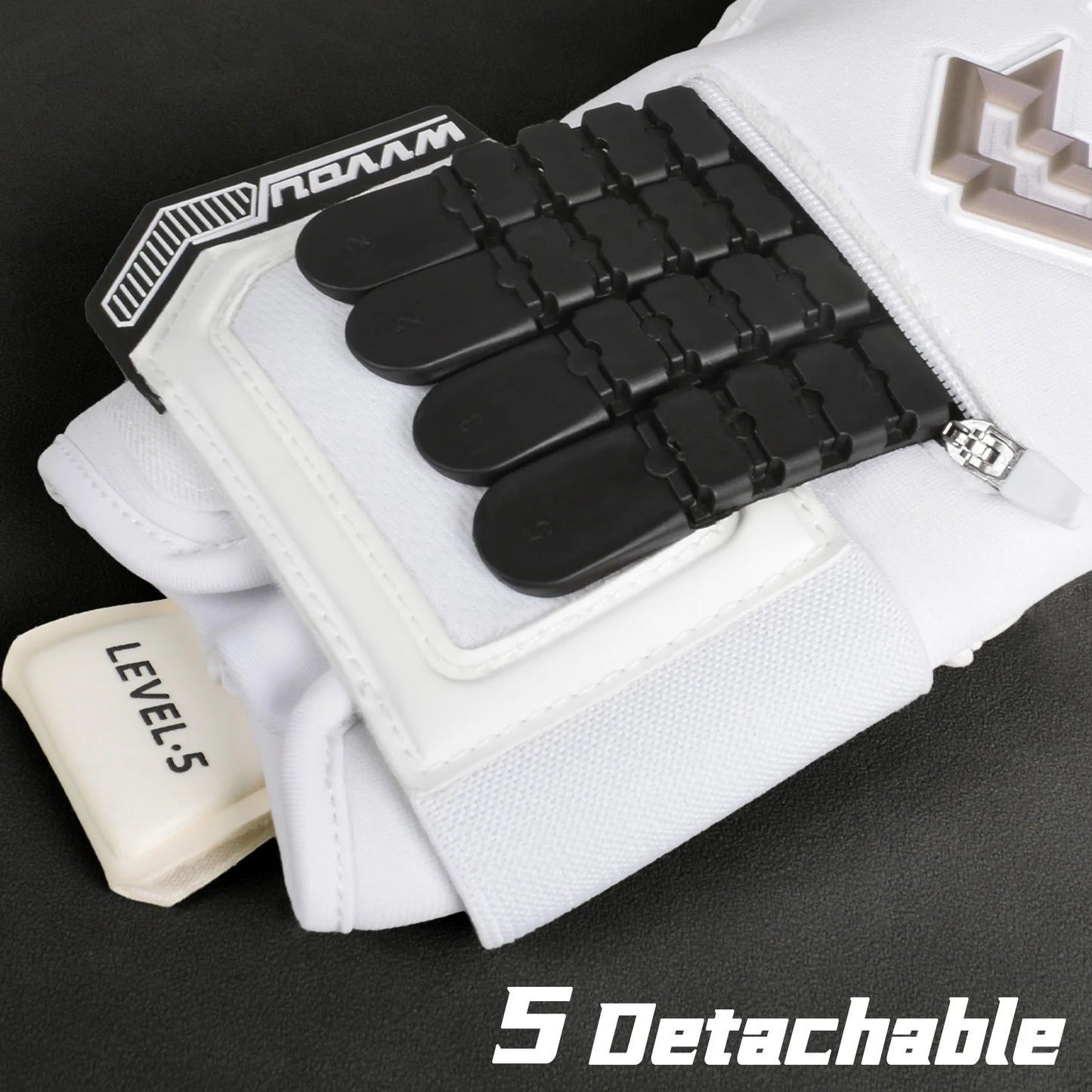 WVVOU Soccer Goalie Gloves for Adults and Youth, High Performance Goalkeeper Gloves with 5 Detachable Finger Saves