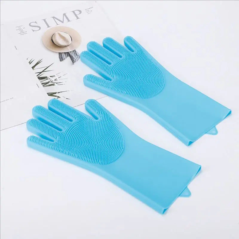 Magic Silicone Pet Bathing Gloves