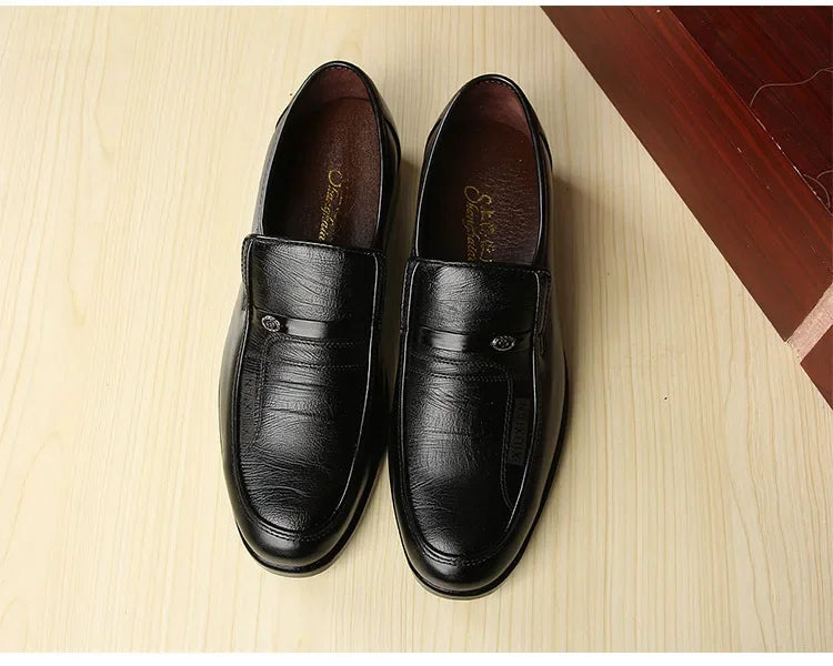 Men's Slip-On Casual Loafers, Round Toe, PU Insole, Flat Shoes